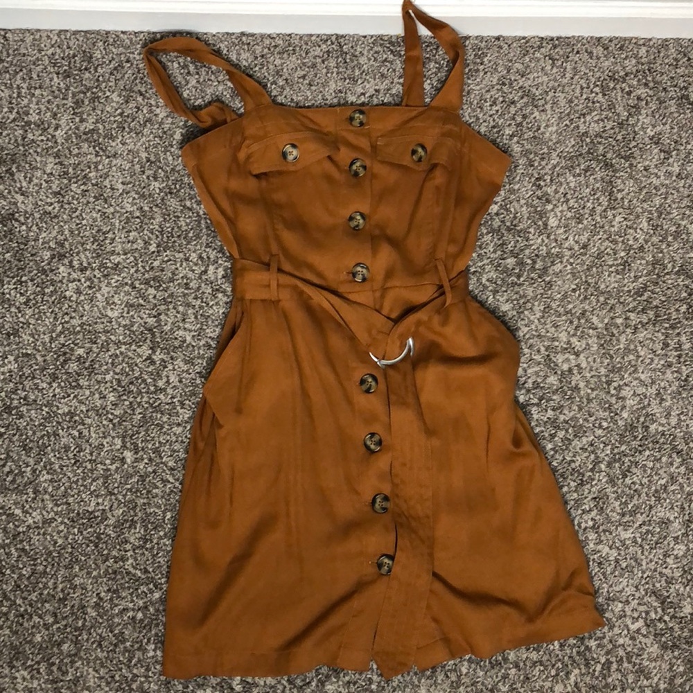 Brown mini dress